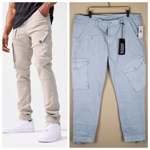 Jordan Craig Size 40x32 Aaron Trailblazer Cargo Pants Utility Ice Blue NWT - Picture 1 of 16